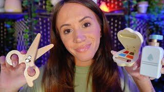 ASMR  Wooden Pampering amp Salon wooden makeup skincare haircut 🪵 [upl. by Maeve]