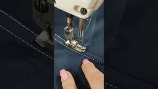 Double stitch for thick fabrics with plain base – sewing technique [upl. by Lindsey]