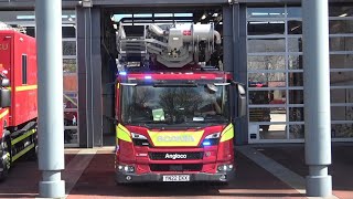 Combined Platform Ladder Turnout With Two Tones  Merseyside Fire and Rescue Service [upl. by Tomas814]