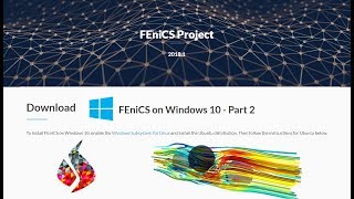 Install FeniCS on Windows  Section 1  Linux in Windows 10Linux subsystemPart 2 [upl. by Einohpets]