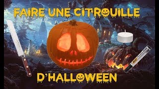 COMMENT faire une CITROUILLE halloween  SCULPTER une courge dHALLOWEEN  Un Ex No Life Bricole [upl. by Syah418]