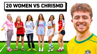 20 WOMEN VS 1 YOUTUBER Football Edition [upl. by Ecneps]