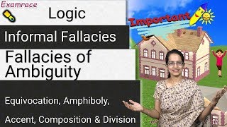 Informal Fallacies of Ambiguity Equivocation Amphiboly Accent Composition amp Division [upl. by Aneelehs]