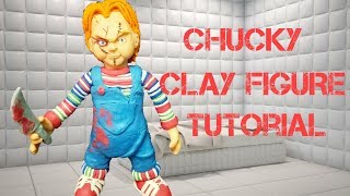 ESPECIAL HALLOWEEN 1 COMO HACER A CHUCKY DE PLASTILINAHOW TO MAKE CHUCKY CLAY FIGURE TUTORIAL [upl. by Hpseoj]