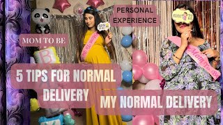 Normal Delivery  Just 5 Tips Personal Experience नार्मल डिलीवरी🤰pregnancy normaldelivery [upl. by Harpp]