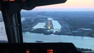 London City Bae 146 200 cockpit landing [upl. by Porty]