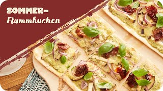 Sommerlich leicht Flammkuchen mit Melanzani [upl. by Nea999]