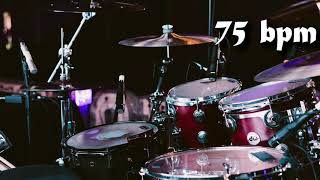 75 Bpm Drum Track Batería  Straight Beat Eighth Notes [upl. by Alina]