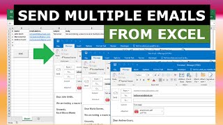 Send Multiple Emails From Excel [upl. by Erihppas]