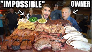 88 YEAR OLD OWNER SAID ID FAIL THIS NEVER BEATEN TEXAS BBQ CHALLENGE  Joel Hansen [upl. by Pearle]