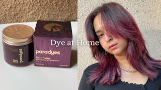 Trying SemiPermanent Red Hair Color From Paradyes  Ruby Wine [upl. by Anauq]