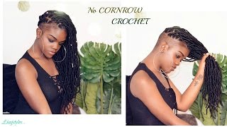 NO cornrow CROCHET faux locs EASY 30min install [upl. by Bronnie]