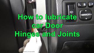 How to lubricate car Door Hinges and Joints [upl. by Uhile373]