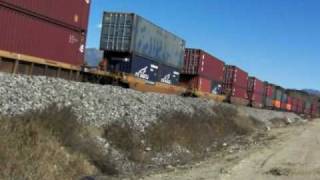 34 milelong UP doublestack freight 11010 [upl. by Sands]