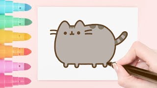 How to Draw Pusheen the Cat [upl. by Notsgnal]