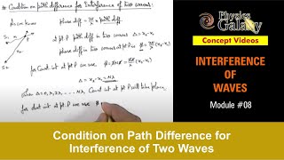 Class 11 Physics  Interference of Waves  8 Condition on Path Difference  For JEE amp NEET [upl. by Trenna182]