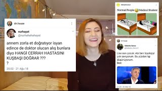 Tıp Öğrencisinin Komik Tıp Twitlerine Tepkisi  Gökçe Sena Bayramoğlu [upl. by Norac]