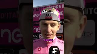 Pogacar PREPARED to lose the pink jersey 😎 cycling giroditalia pogacar [upl. by Aon]