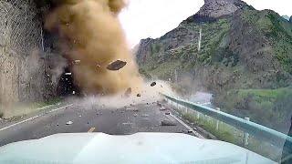 10 Devastating Rockfalls amp Landslides Caught on Camera [upl. by Ardnola738]