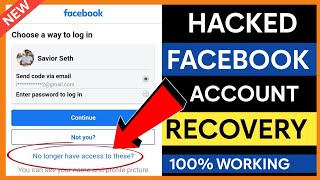 How to Recover Hacked Facebook Account Without Email Password or Phone Number 2024 [upl. by Lokin]