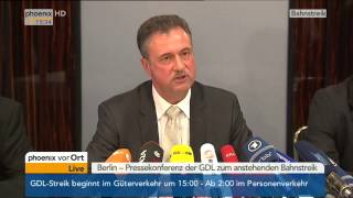 GDLStreik Claus Weselsky zu Verhandlungen mit der Deutschen Bahn am 05112014 [upl. by Karleen]