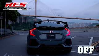 Honda Civic TypeR FK8 RES Exhaust Valvetronic Exhaust Catback System  Loud Revs amp FlyByscivic [upl. by Fayth]