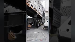 Removing truck tires using a car Satisfying jobs and machinery in the world satisfying shorts [upl. by Adnomal9]