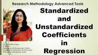 Standardized and Unstandardized Coefficient in Regressionregressionpath analysis [upl. by Daffy]