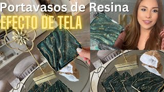 Aprende a realizar Portavasos de Resina con técnica de Tela [upl. by Tatum637]