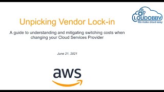 AWS Whitepaper  Unpicking Vendor Lockin  Best Practices in cloud computing [upl. by Cinimod539]