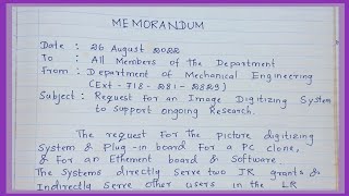 How to write a Memorandum  How to write a Business Memorandum Memo Business Memo [upl. by Llednil]