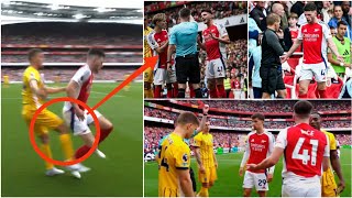 Declan Rice gets sent off for apparently kicking the ball away from Joël Veltman  Arsenal [upl. by Oba]