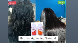 Glatt Schwarzkopf Hair Straightening Tutorial at home  Glatt cream  taposidey23 [upl. by Brownley]