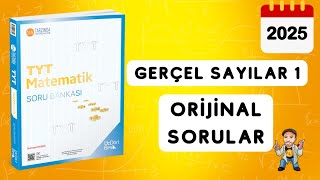 345 TYT MATEMATİK SORU BANKASI ÇÖZÜMLERİ  GERÇEL SAYILAR 1  ORİJİNAL SORULAR  2025 [upl. by Newob791]