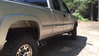 2004 GMC Sierra 2500hd 60 straight pipe exhaust [upl. by Aihsek474]