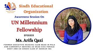 UN Millennium Session  Ms Arifa Qazi  Sindh Educational Organization SEO [upl. by Schaeffer]