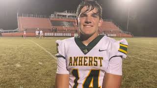 Amherst Comets QB Cole Norris Week 2 Postgame Interview [upl. by Yelkreb54]