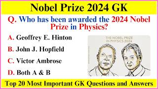 Nobel Prize 2024 Current Affairs  Nobel Prize 2024 GK in English  Nobel Prize Winners 2024  GK GS [upl. by Amora714]