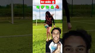 Her Skills Is Mind Blowing 😨🔥skills shorts footballshorts reactionvideo viralshorts soccerskil [upl. by Anetta]