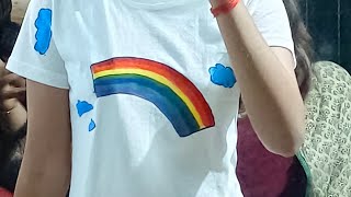 DIY Tshirt painting 👕🌈The Artist co [upl. by Hew]