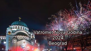 Vatromet Beograd doček Nove godine 2024 [upl. by Jaret599]