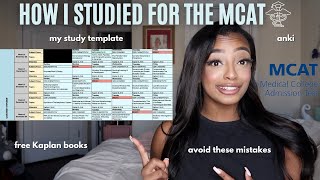 how i studied for the MCAT 2024 FREE kaplan books study schedule  more [upl. by Cybil]