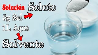 🚰¿Qué es una SOLUCIÓN SOLUTO Y SOLVENTE ⚗️ Fácil y Rápido  QUÍMICA [upl. by Hellene654]