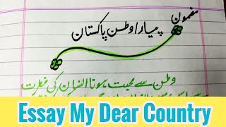 Essay on Mera Payera Watan Pakistan  My Dar Homeland  500 Words Urdu  Hindi by Essay Home [upl. by Llyrat]