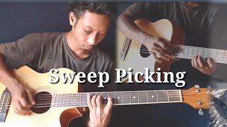 Sweep Picking Acoustic Solo [upl. by Fezoj]