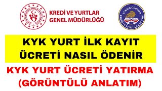 KYK İlk Kayıt Ücreti Nasıl Yatırılır  KYK Yurt Ücreti Yatırma  KYK Depozito Ödeme [upl. by Natal324]