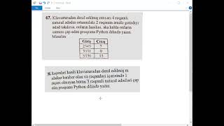 DİM test toplu dövr operatorları bölməsi 67 96 açıq tipli sualların Python proqramı [upl. by Grail]