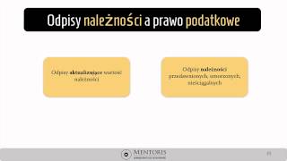 14 Odpisy aktualizujaĚ¨ce wartosĚcĚ nalezĚ‡nosĚci a prawo podatkowe [upl. by Ahsain]