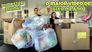 Dumpster diving  O maior video de lixo do ano [upl. by Ahsauqal]