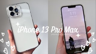 NEW IPHONE 13 PRO MAX UNBOXING  SILVER  CAMERA TEST  ASMR amp AESTHETIC🤍 [upl. by Akoyin]